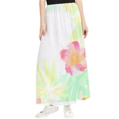 Botanical T- Shirt Botanical Handsome Coral Flower T- Shirt Maxi Chiffon Skirt by maxcute