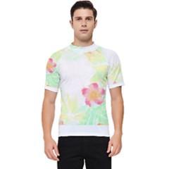 Botanical T- Shirt Botanical Handsome Coral Flower T- Shirt Men s Short Sleeve Rash Guard by maxcute