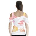 Botanical T- Shirt Botanical Magnificent Trumpet T- Shirt Butterfly Sleeve Cutout Tee  View2