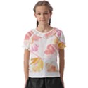 Botanical T- Shirt Botanical Magnificent Trumpet T- Shirt Kids  Frill Chiffon Blouse View1