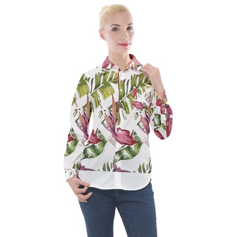 Botanical T- Shirt Botanical Majestic Counterfloor T- Shirt Women s Long Sleeve Pocket Shirt by maxcute