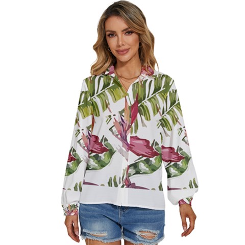 Botanical T- Shirt Botanical Majestic Counterfloor T- Shirt Women s Long Sleeve Button Down Shirt by maxcute