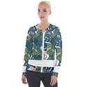 Botanical T- Shirt Botanical Majestic Unloading T- Shirt Velvet Zip Up Jacket View1