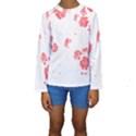 Botanical T- Shirt Botanical Pattern Flower De Purple T- Shirt Kids  Long Sleeve Swimwear View1