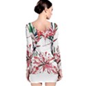 Botanical T- Shirt Botanical Pattern Hummingbird T- Shirt Long Sleeve Velvet Bodycon Dress View2