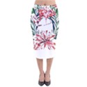 Botanical T- Shirt Botanical Pattern Hummingbird T- Shirt Velvet Midi Pencil Skirt View1