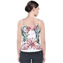 Botanical T- Shirt Botanical Pattern Hummingbird T- Shirt Velvet Spaghetti Strap Top View2