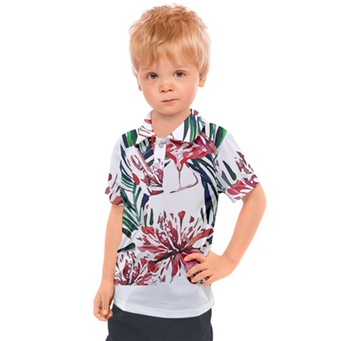 Botanical T- Shirt Botanical Pattern Hummingbird T- Shirt Kids  Polo Tee by maxcute