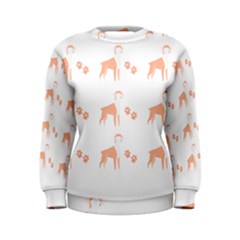 Boxer Dog Pattern T- Shirt Boxer Dog Cute Pattern T- Shirt Women s Sweatshirt by maxcute