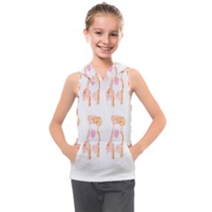 Boxer Dog Pattern T- Shirt Boxer Dog Pattern T- Shirt (1) Kids  Sleeveless Hoodie by maxcute