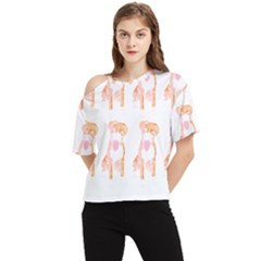 Boxer Dog Pattern T- Shirt Boxer Dog Pattern T- Shirt (1) One Shoulder Cut Out Tee by maxcute