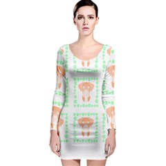 Boxer Dog Pattern T- Shirt Boxer Dog Pattern T- Shirt Long Sleeve Bodycon Dress by maxcute