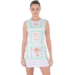 Boxer Dog Pattern T- Shirt Boxer Dog Pattern T- Shirt Lace Up Front Bodycon Dress by maxcute