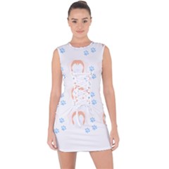 Boxer Dog Pattern T- Shirt Boxer Dog Pattern T- Shirt Lace Up Front Bodycon Dress by maxcute