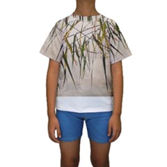 Branches T- Shirt Green Leaves, Branches, Green, Wallart, Summer, Nature, Digital, Art, Minimal, Tro Kids  Short Sleeve Swimwear by maxcute