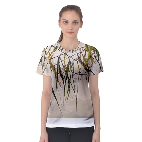 Branches T- Shirt Green Leaves, Branches, Green, Wallart, Summer, Nature, Digital, Art, Minimal, Tro Women s Sport Mesh Tee by maxcute