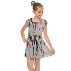 Branches T- Shirt Green Leaves, Branches, Green, Wallart, Summer, Nature, Digital, Art, Minimal, Tro Kids  Cap Sleeve Dress by maxcute