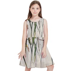 Branches T- Shirt Green Leaves, Branches, Green, Wallart, Summer, Nature, Digital, Art, Minimal, Tro Kids  Skater Dress by maxcute