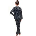 Stretch Marks Abstract Grunge Design Kid s Satin Long Sleeve Pajamas Set View2