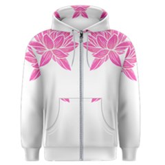 Breast Cancer T- Shirt Pink Ribbon Breast Cancer Survivor - Flowers Breast Cancer T- Shirt Men s Zipper Hoodie by maxcute