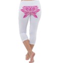 Breast Cancer T- Shirt Pink Ribbon Breast Cancer Survivor - Flowers Breast Cancer T- Shirt Capri Yoga Leggings View4