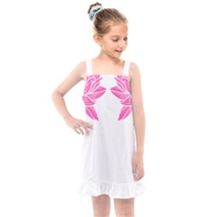 Breast Cancer T- Shirt Pink Ribbon Breast Cancer Survivor - Flowers Breast Cancer T- Shirt Kids  Overall Dress by maxcute