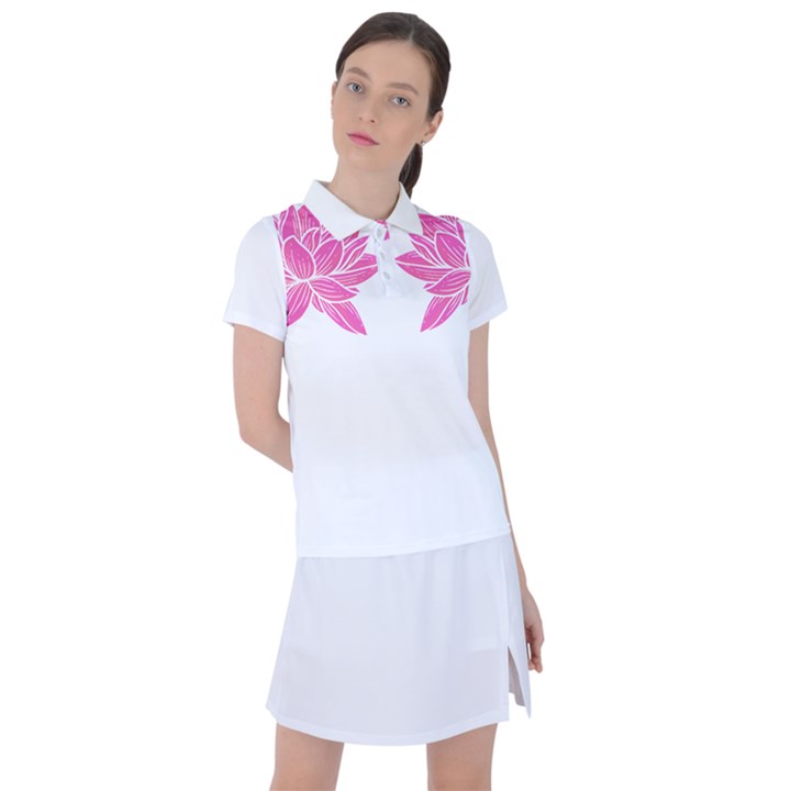 Breast Cancer T- Shirt Pink Ribbon Breast Cancer Survivor - Flowers Breast Cancer T- Shirt Women s Polo Tee