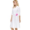 Breast Cancer T- Shirt Pink Ribbon Breast Cancer Survivor - Flowers Breast Cancer T- Shirt Classy Knee Length Dress View3