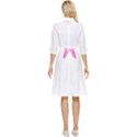 Breast Cancer T- Shirt Pink Ribbon Breast Cancer Survivor - Flowers Breast Cancer T- Shirt Classy Knee Length Dress View4