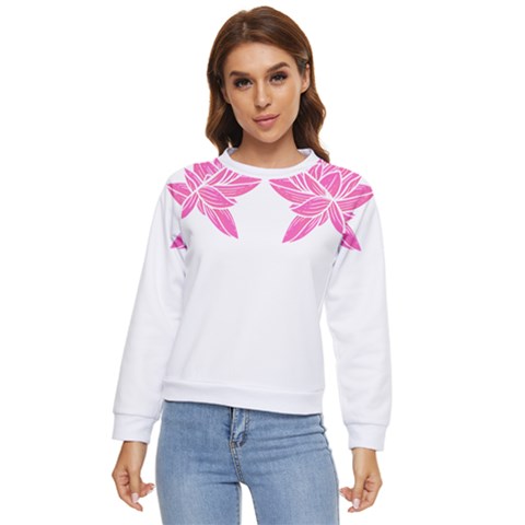 Breast Cancer T- Shirt Pink Ribbon Breast Cancer Survivor - Flowers Breast Cancer T- Shirt Women s Long Sleeve Raglan Tee by maxcute