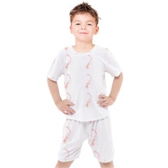 Brown Cat Pattern T- Shirt Cute Cat Pattern For Cat Lovers T- Shirt Kids  Tee And Shorts Set by maxcute