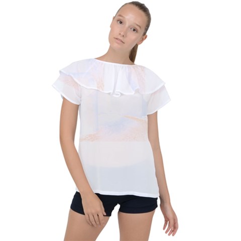 Building T- Shirt Building T- Shirt Ruffle Collar Chiffon Blouse by maxcute