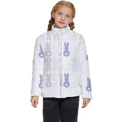 Bunnies T- Shirt Easter Bunnies Pattern T- Shirt Kids  Puffer Bubble Jacket Coat