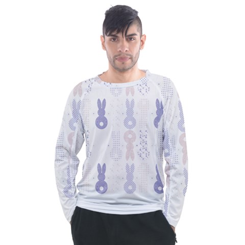 Bunnies T- Shirt Easter Bunnies Pattern T- Shirt Men s Long Sleeve Raglan Tee by maxcute