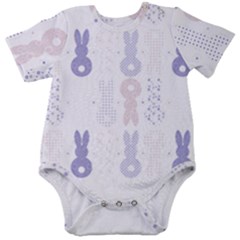 Bunnies T- Shirt Easter Bunnies Pattern T- Shirt Baby Short Sleeve Bodysuit by maxcute