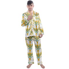 Butterflies T- Shirt Butterflies Pattern T- Shirt Men s Long Sleeve Satin Pajamas Set by maxcute