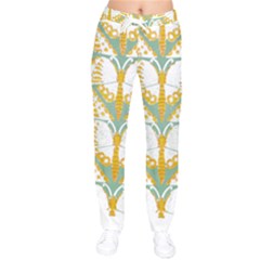 Butterflies T- Shirt Butterflies Pattern T- Shirt Women Velvet Drawstring Pants