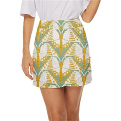 Butterflies T- Shirt Butterflies Pattern T- Shirt Mini Front Wrap Skirt