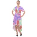 Butterflies T- Shirt Butterfly Party T- Shirt Front Wrap High Low Dress View1