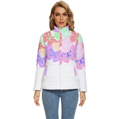 Butterflies T- Shirt Kaleidoscope Of Butterflies T- Shirt Women s Puffer Bubble Jacket Coat by maxcute