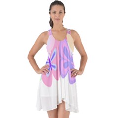 Butterflies T- Shirt Kaleidoscope Of Butterflies T- Shirt Show Some Back Chiffon Dress by maxcute