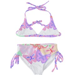 Butterflies T- Shirt Kaleidoscope Of Butterflies T- Shirt Kids  Classic Bikini Set by maxcute