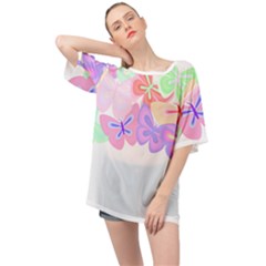 Butterflies T- Shirt Kaleidoscope Of Butterflies T- Shirt Oversized Chiffon Top by maxcute