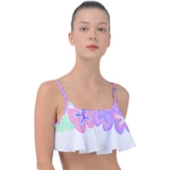 Butterflies T- Shirt Kaleidoscope Of Butterflies T- Shirt Frill Bikini Top by maxcute