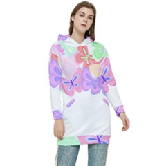 Butterflies T- Shirt Kaleidoscope Of Butterflies T- Shirt Women s Long Oversized Pullover Hoodie by maxcute