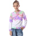 Butterflies T- Shirt Kaleidoscope Of Butterflies T- Shirt Kids  Long Sleeve Tee with Frill  View1