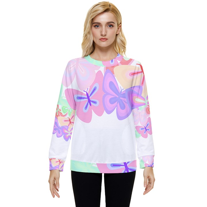 Butterflies T- Shirt Kaleidoscope Of Butterflies T- Shirt Hidden Pocket Sweatshirt