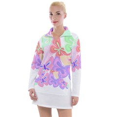 Butterflies T- Shirt Kaleidoscope Of Butterflies T- Shirt Women s Long Sleeve Casual Dress by maxcute