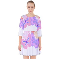 Butterflies T- Shirt Kaleidoscope Of Butterflies T- Shirt Smock Dress by maxcute