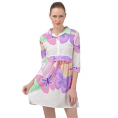 Butterflies T- Shirt Kaleidoscope Of Butterflies T- Shirt Mini Skater Shirt Dress by maxcute